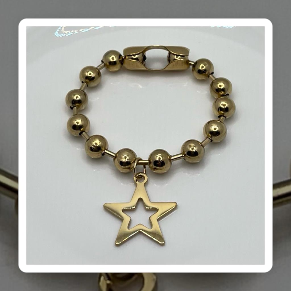 Pulsera estrella color oro