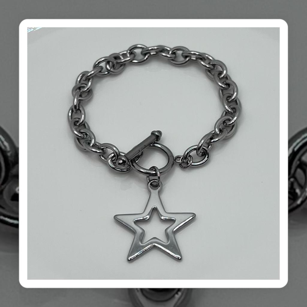 Pulsera estrella plata