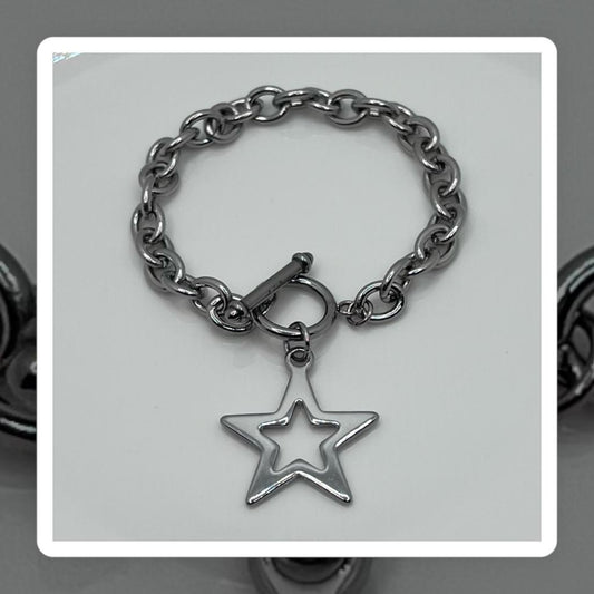 Pulsera estrella plata