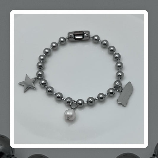 Pulsera Puerto Rico plata